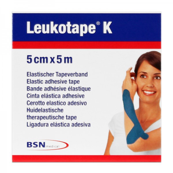 Leukotape K Cinta Elástica Adhesiva 5 cm x 5 metros: Color Azul Leukotape K Cinta Elástica Adhesiva 5 cm x 5 metros: Color Azul
